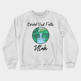 Bridal Veil Falls Wasatch Mountains Waterfall Crewneck Sweatshirt